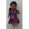 jurk met jas donker blauw bloemen baby born 43cm