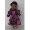 jurk met jas donker blauw bloemen baby born 43cm