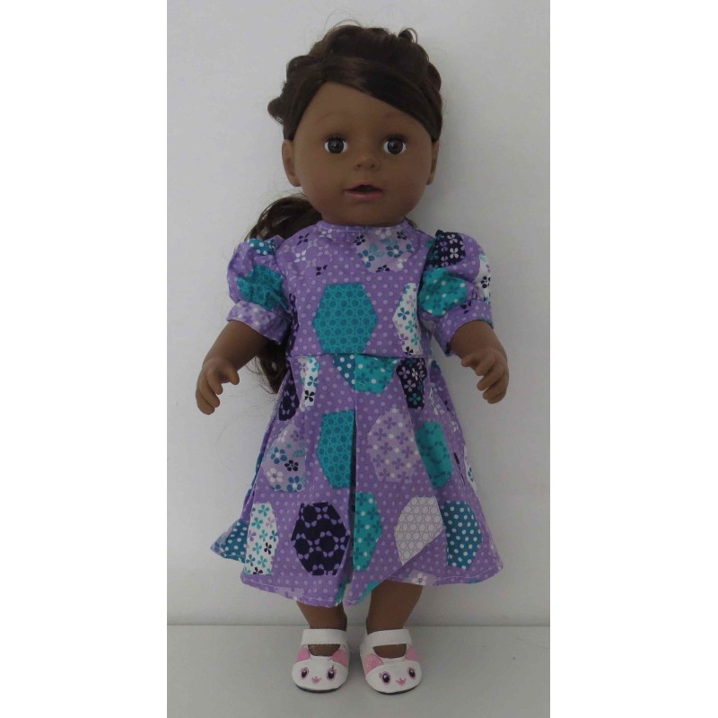 jurk met jas lila baby born 43cm
