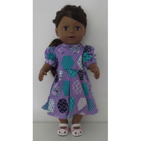 jurk met jas lila baby born 43cm