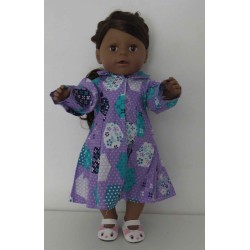 jurk met jas lila baby born 43cm