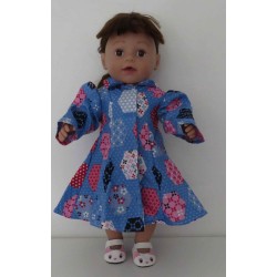 jurk met jas blauw baby born 43cm