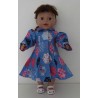 jurk met jas blauw baby born 43cm