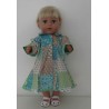 jurk met jas bruin bloemen baby born 43cm