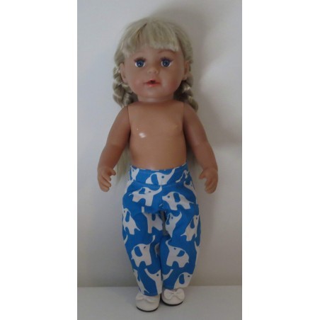 lange broek blauw olifanten baby born 43cm