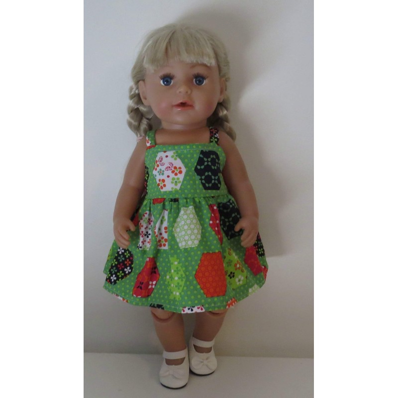 zonnejurk groen baby born 43cm