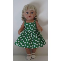 zonnejurk groen hartjes baby born 43cm