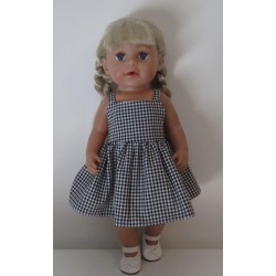 zonnejurk zwart geruit baby born 43cm