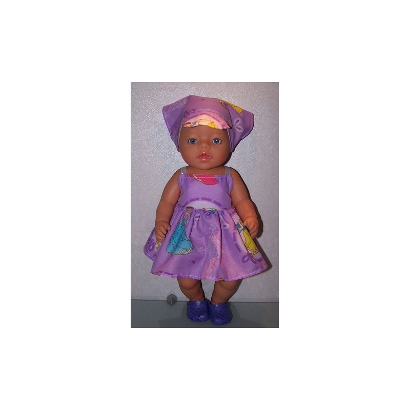 zonnejurk disney prinsessen lila baby born 43cm