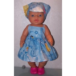 zonnejurk disney prinsessen blauw baby born 43cm