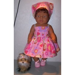 zonnejurk strawberry shortcake sweetie pie baby born 43cm