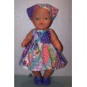 zonnejurkweber ruit paars  baby born 43cm