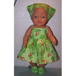 zonnejurk pebbels groen baby born 43cm
