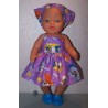 zonnejurk donald duck lila baby born 43cm