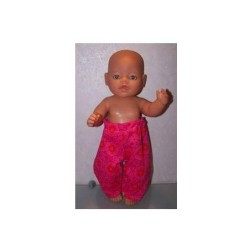 lange broek hard roze bewerkt baby born 43cm
