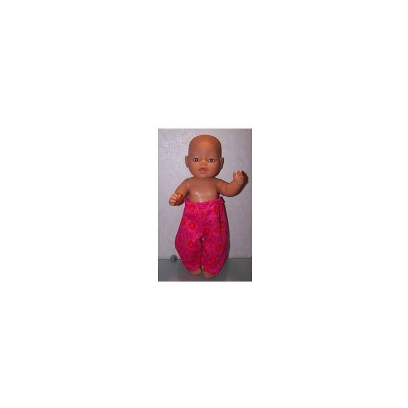 lange broek hard roze bewerkt baby born 43cm