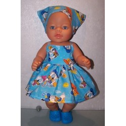 zonnejurk donald duck blauw baby born 43cm