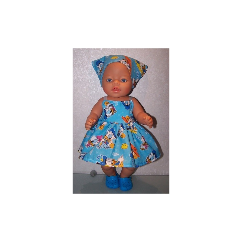 zonnejurk donald duck blauw baby born 43cm