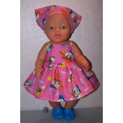 zonnejurk donals duck roze baby born 43cm