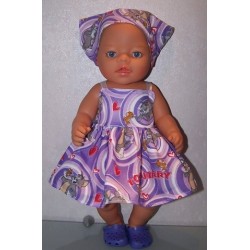 zonnejurk tom en jerry lila  baby born 43cm