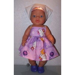 zonnejurk hello kitty lila beertje baby born 43cm