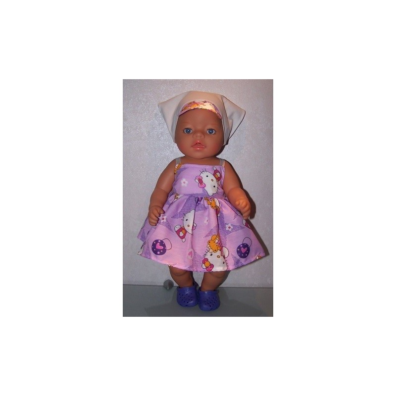 zonnejurk hello kitty lila beertje baby born 43cm