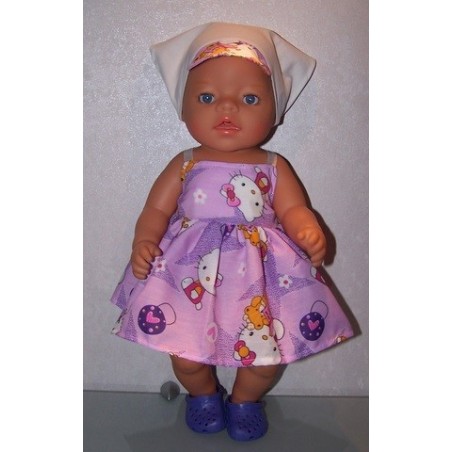 zonnejurk hello kitty lila beertje baby born 43cm