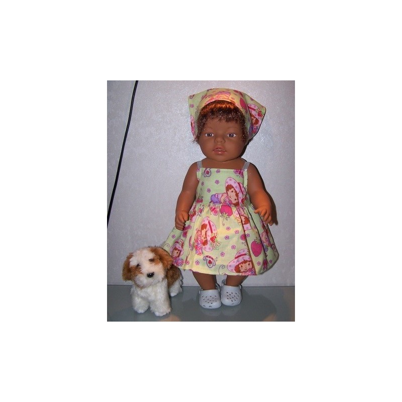 zonnejurk strawberry shortcake groen baby born 43cm