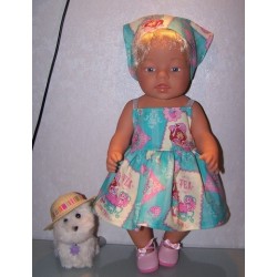 zonnejurk strawberry shortcake sweet tea baby born 43cm