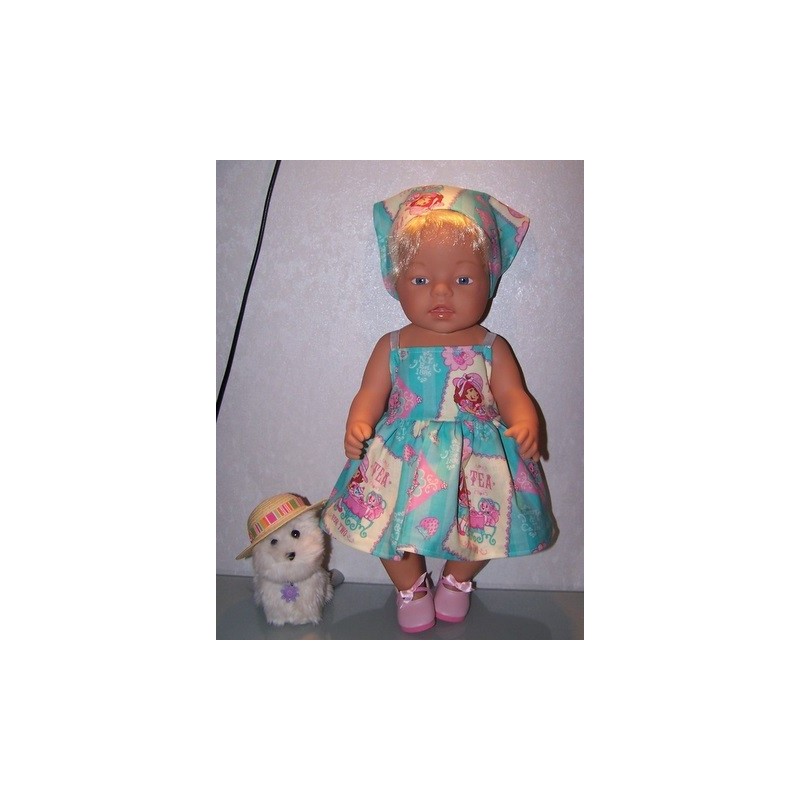 zonnejurk strawberry shortcake sweet tea baby born 43cm