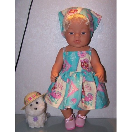 zonnejurk strawberry shortcake sweet tea baby born 43cm
