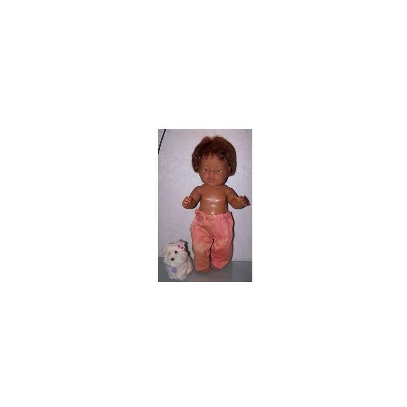 lange broek oranje gekleurd baby born 43cm