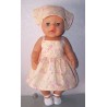 zonnejurk geel met roze giraffe baby born 43cm