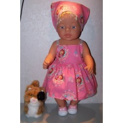zonnejurk strawberry shortcake tea roze baby born 43cm