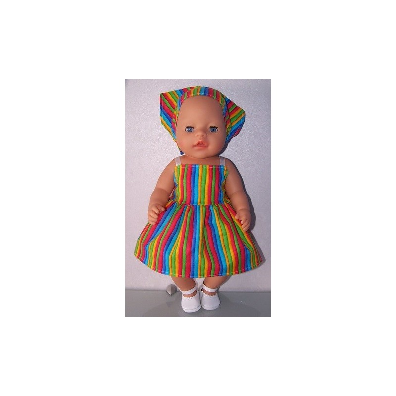 zonnejurk gestreept baby born 43cm