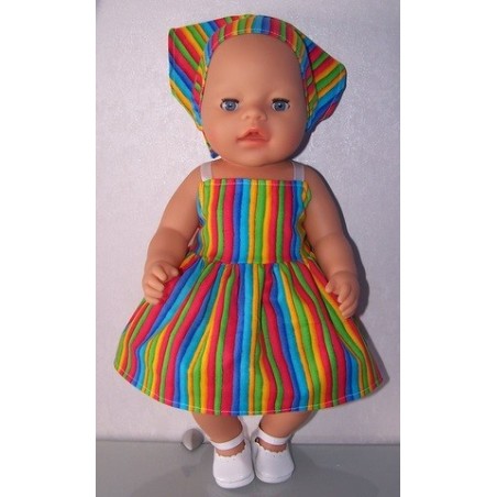 zonnejurk gestreept baby born 43cm