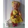 zonnejurk dora geel baby born 43cm