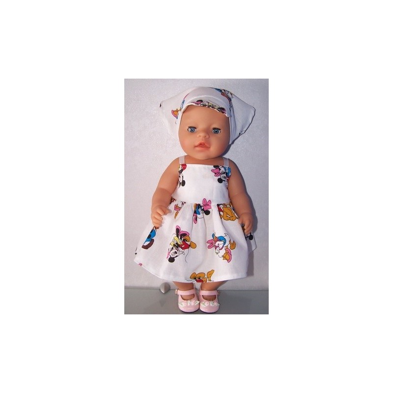 zonnejurk disney wit baby born 43cm