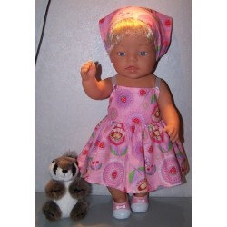 zonnejurk strawberry shortcake bloemen baby born 43cm