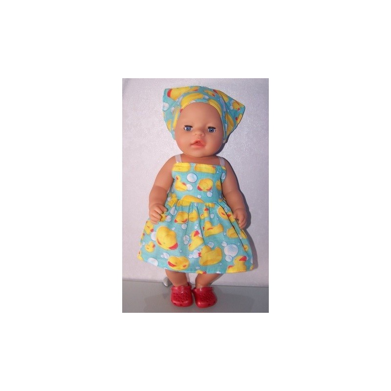 zonnejurk eendjes mint baby born 43cm