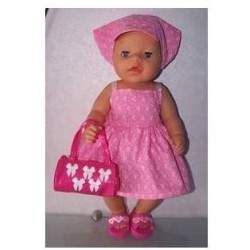 zonnejurk roze baby born 43cm