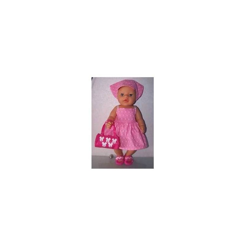 zonnejurk roze baby born 43cm