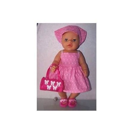 zonnejurk roze baby born 43cm