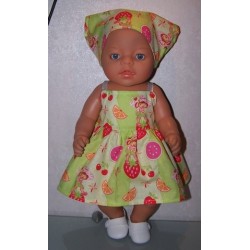 zonnejurk strawberry shortcake fruit baby born 43cm