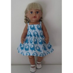 zonnejurk mint vogels baby born 43cm