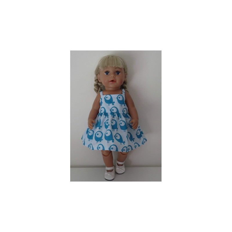 zonnejurk mint vogels baby born 43cm