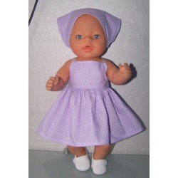 zonnejurk lila stippen baby born 43cm