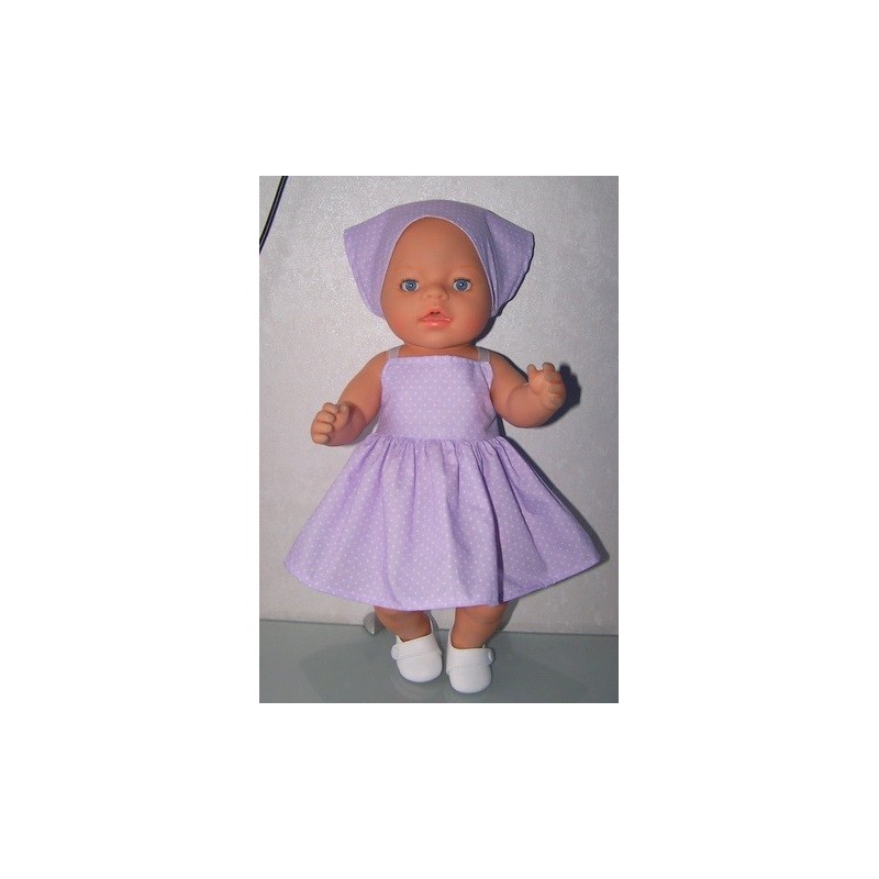 zonnejurk lila stippen baby born 43cm
