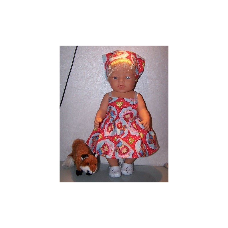 zonnejurk strawberry shortcake aardbeien baby born 43cm