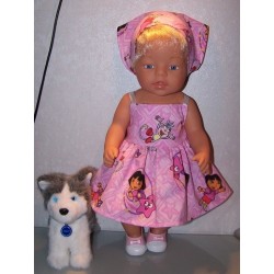zonnejurk dora sterren baby born 43cm